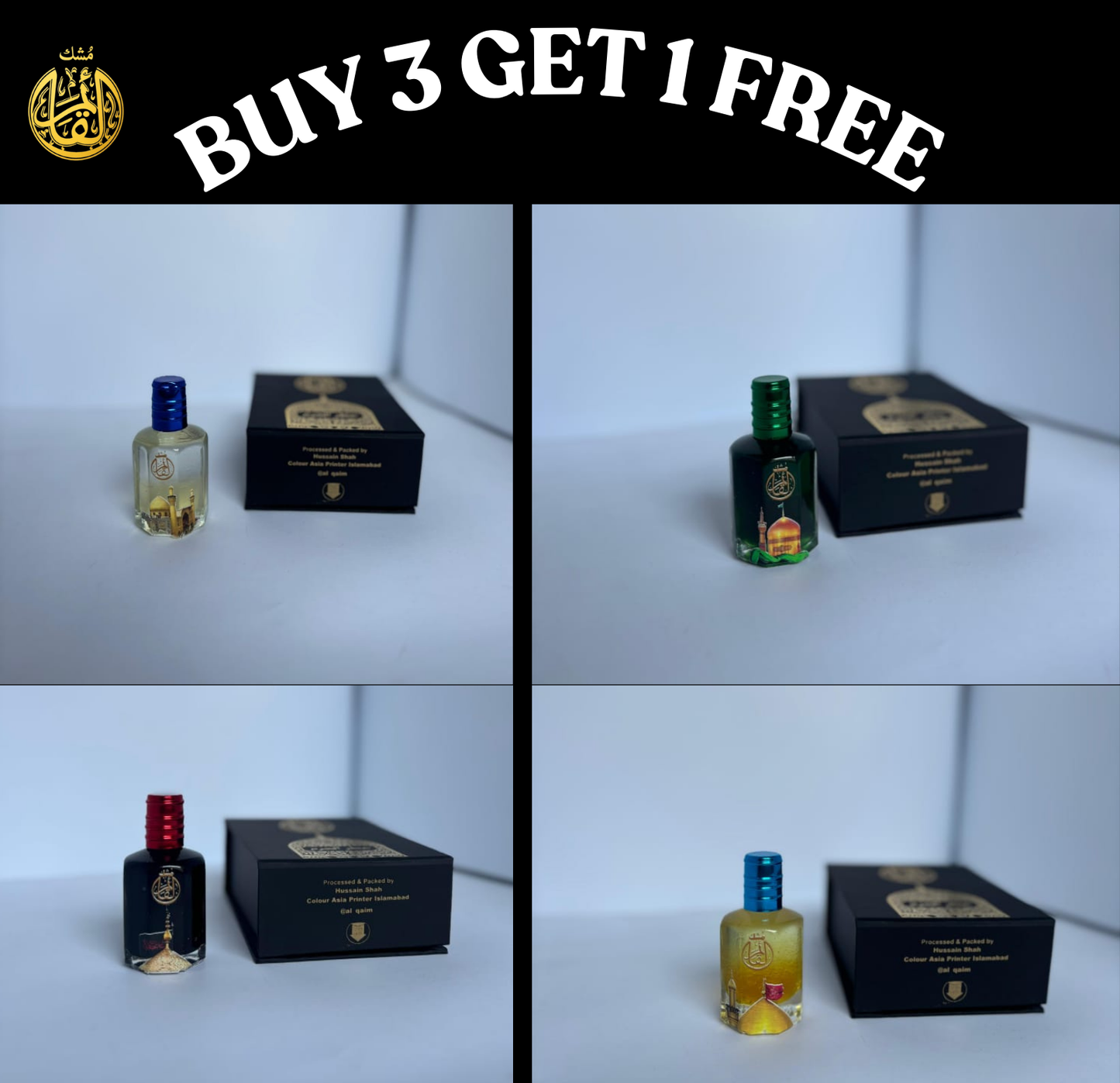 Buy 3 Get 1 Free | Premium 25ML Mushk-e-Haraam Attar Collection